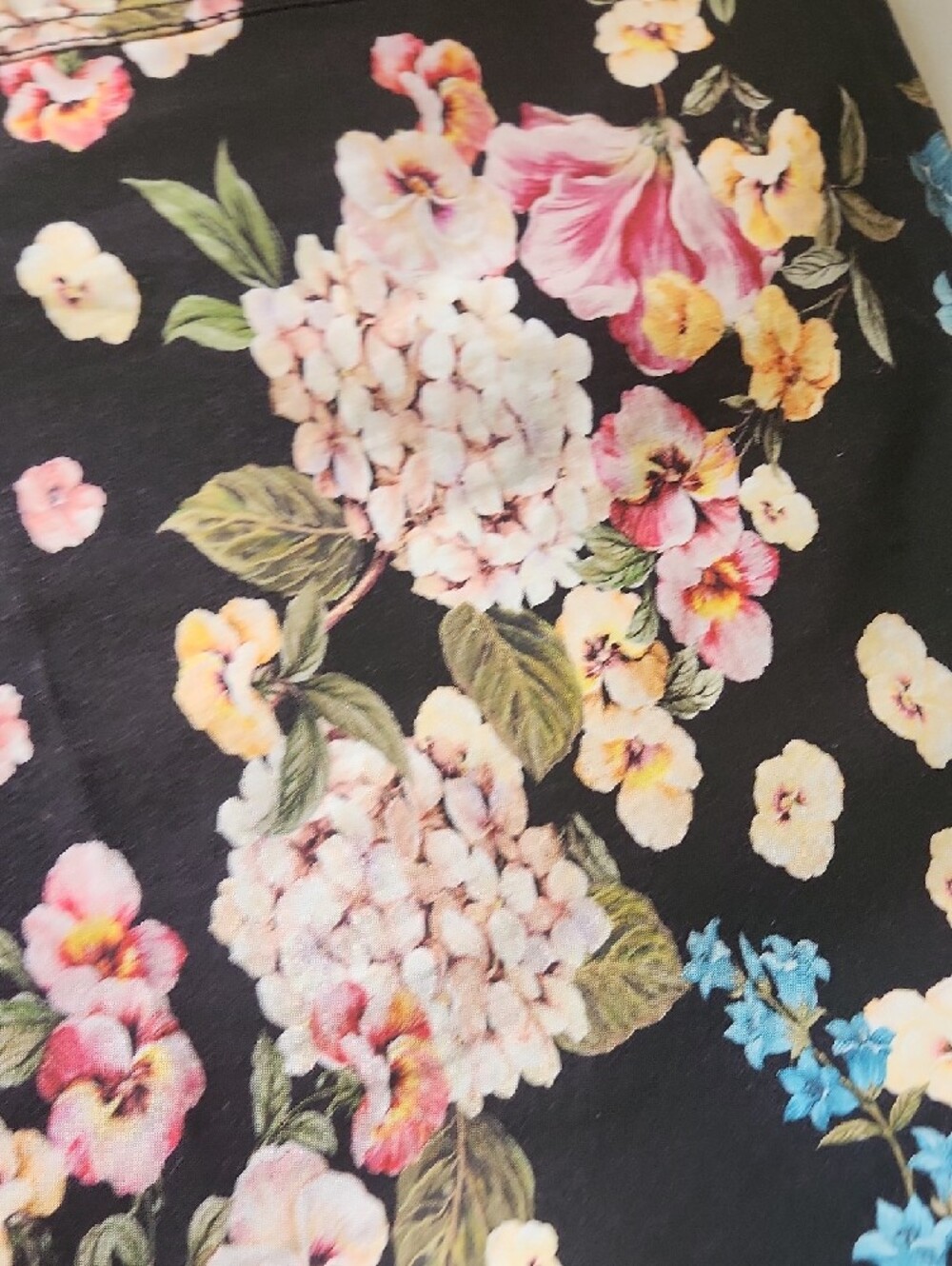 Floral Wide-Leg Women’s Pants - Black Multi - Picture 8 of 15